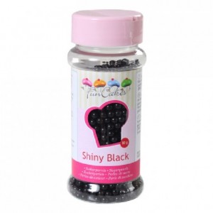 Perles de sucre FunCakes noir brillant 80 g