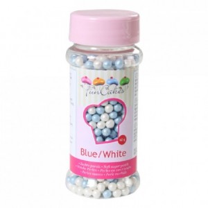 FunCakes Soft Pearls Blue and White 60g