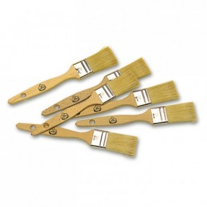 Flat brush wooden handle long bristles L 50 mm