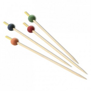 Bamboo picks with bead L 100 mm (200 pcs)