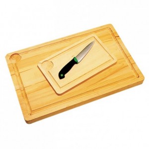 Beech chopping board with groove 400 x 240 mm