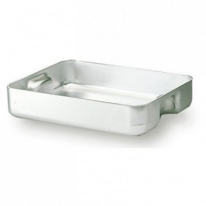 Roasting pan with built-in-handles aluminium L 400 mm