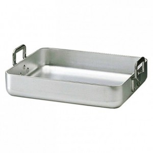 Roasting pan fided handles aluminium L 350 mm