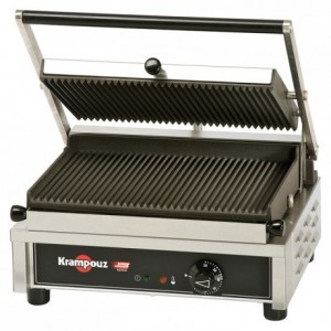 Smooth lower plate, single model for multi contact grill Easy Clean