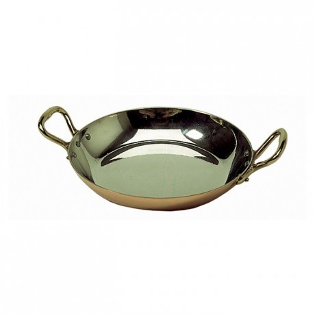 Round dish with handles tin-plated copper Ø 120 mm