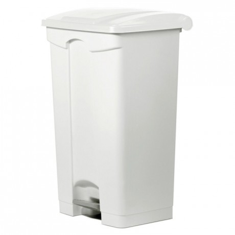 Trash bin with pedal-operated lid 90 L