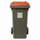 Recycling red bin 120 L