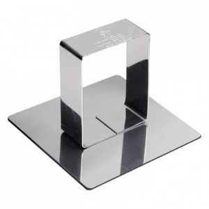 Square pusher stainless steel 58x58 mm (pack of 6)