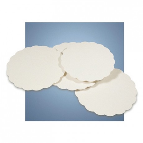 Rond festonné tout bois blanc Ø 270 mm (lot de 250)
