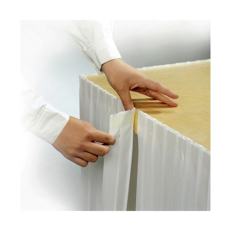 Matfer Disposable pleated table skirting white H 730 mm
