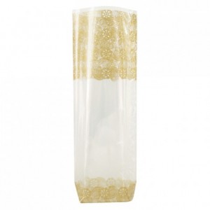 Sachet confiserie dentelle or 220 x 100 mm (lot de 100)