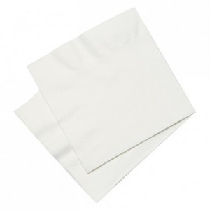 Serviettes blanches 2 plis 40 x 40 cm (lot de 2400)