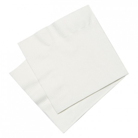 Serviettes blanches 2 plis 40 x 40 cm (lot de 2400)