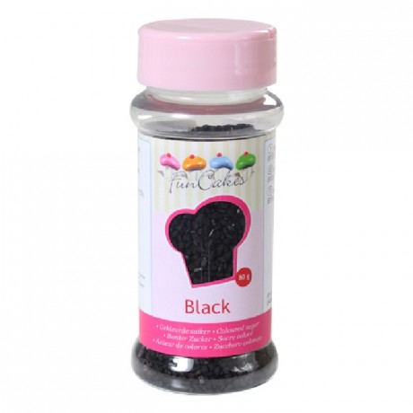 FunCakes Coloured Sugar Black 80g