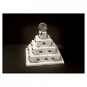 ABS insert French style square weeding cake L 280 mm