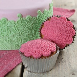 Tapis relief à pâte à sucre FMM Filigree Lace 2 pièces