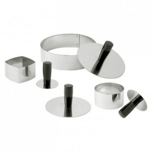 Pack down tool for entremets stainless steel Ø 60 mm