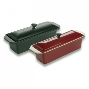 Terrine with lid cast iron red L 320 mm