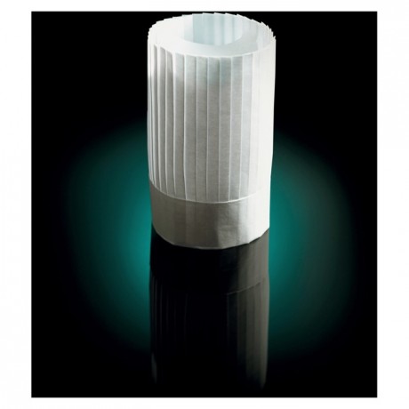 Toque Grand Chef avec coiffe H 225 mm (lot de 10)