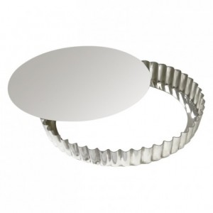 Round fluted tart mould loose bottom tin Ø200 mm (pack of 3)