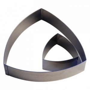 Convex triangle stainless steel H45 190x190 mm