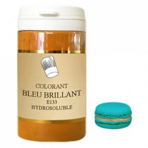Powder hydrosoluble colour high concentration brilliant blue 50 g