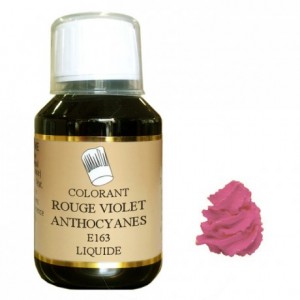 Colorant liquide hydrosoluble rouge violet anthocyanes 115 mL