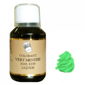 Colorant liquide hydrosoluble vert menthe 1 L