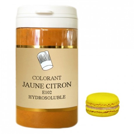 Colorant poudre hydrosoluble haute concentration jaune citron 500 g