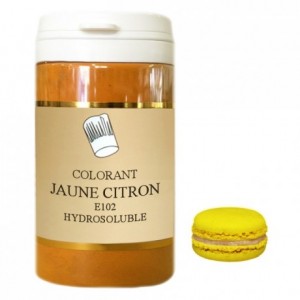 Colorant poudre hydrosoluble haute concentration jaune citron 1 kg