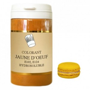 Colorant poudre hydrosoluble haute concentration jaune d’oeuf 100 g
