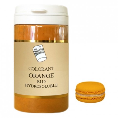 Powder hydrosoluble colour high concentration orange 100 g