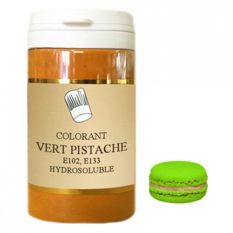 Colorant poudre hydrosoluble haute concentration vert pistache 50 g