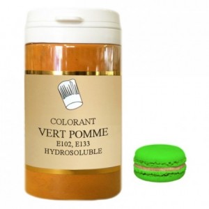 Colorant poudre hydrosoluble haute concentration vert pomme 500 g