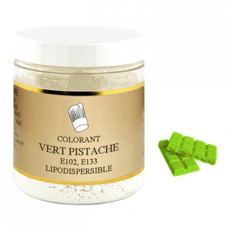Colorant poudre liposoluble vert pistache 100 g