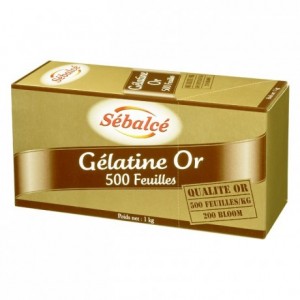Gelatin sheets 500 units (gold strength 200 bloom) 1 kg