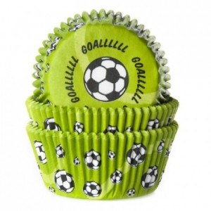 House of Marie Baking cups Soccer Green pk/50