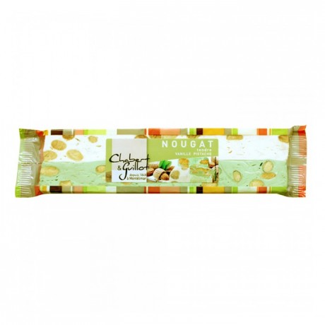 Soft nougat vanilla and pistachio bar 100g