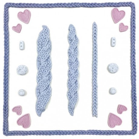 Karen Davies Silicone Mould - Cable Knit by Alice