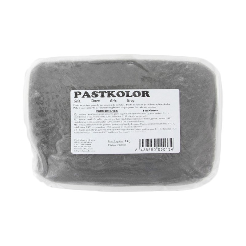 PastKolor - Pâte à sucre PastKolor gris 1 kg