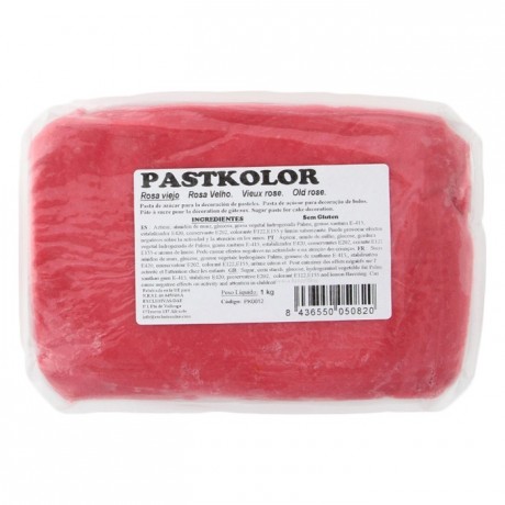 Pâte à sucre PastKolor vieux rose 1 kg