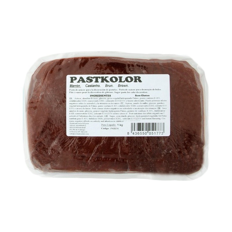 PastKolor - Pâte à sucre PastKolor marron 1 kg