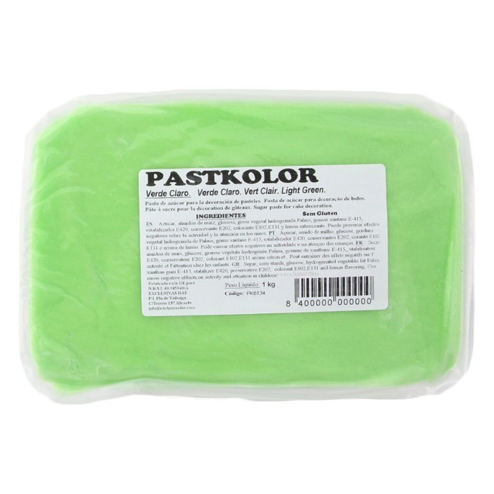 PastKolor - Pâte à sucre PastKolor vert pastel 1 kg