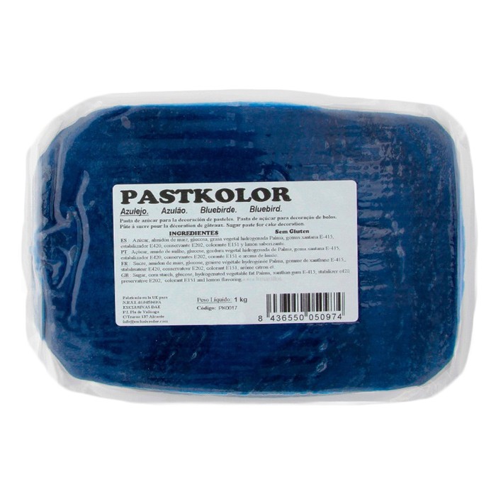 Pastkolor - pâte à sucre bleu, 1 kg
