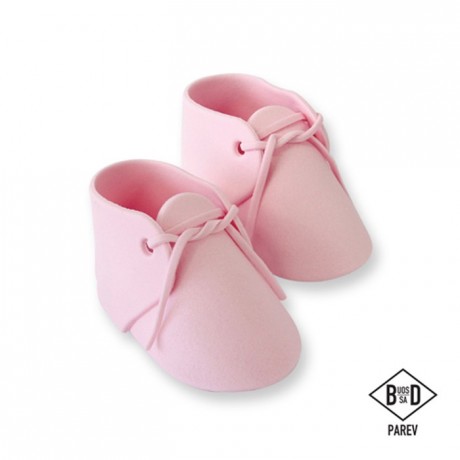 Pme Decoration En Sucre Pme Chaussures De Bebe Rose 2 Pieces