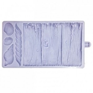 Moule silicone Karen Davies pour pâte à sucre effet bois