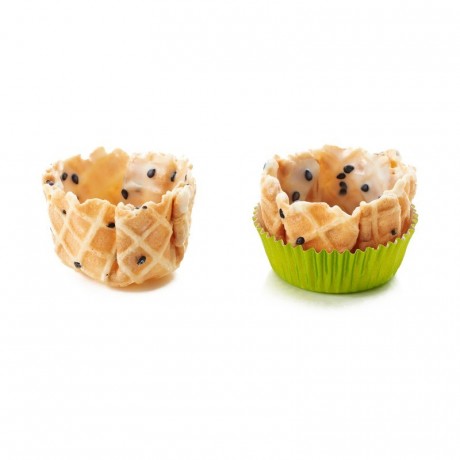 Paniers salés sésame noir La Rose Noire Ø40 mm (120 pièces)