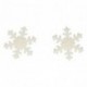 Décorations en sucre FunCakes flocons de neige blanc 6 pièces