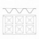 Moule silicone Gastroflex 6 pyramides 70 x 70 mm