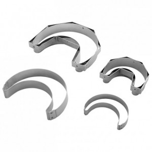 Crescent shaped croissant stainless steel L 212 x 165 mm